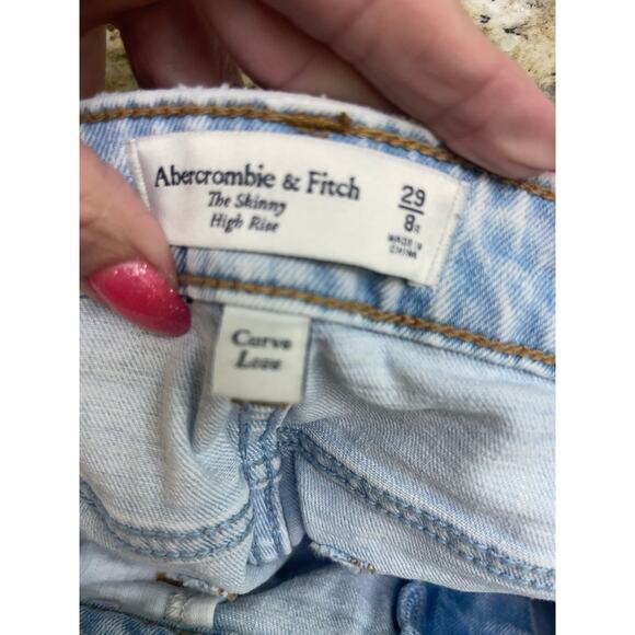Abercrombie & Fitch 29/8 The skinny high rise curve love has stretch split hem - Picture 4 of 7